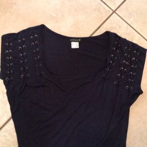 Venus Navy Blue Top size medium EUC